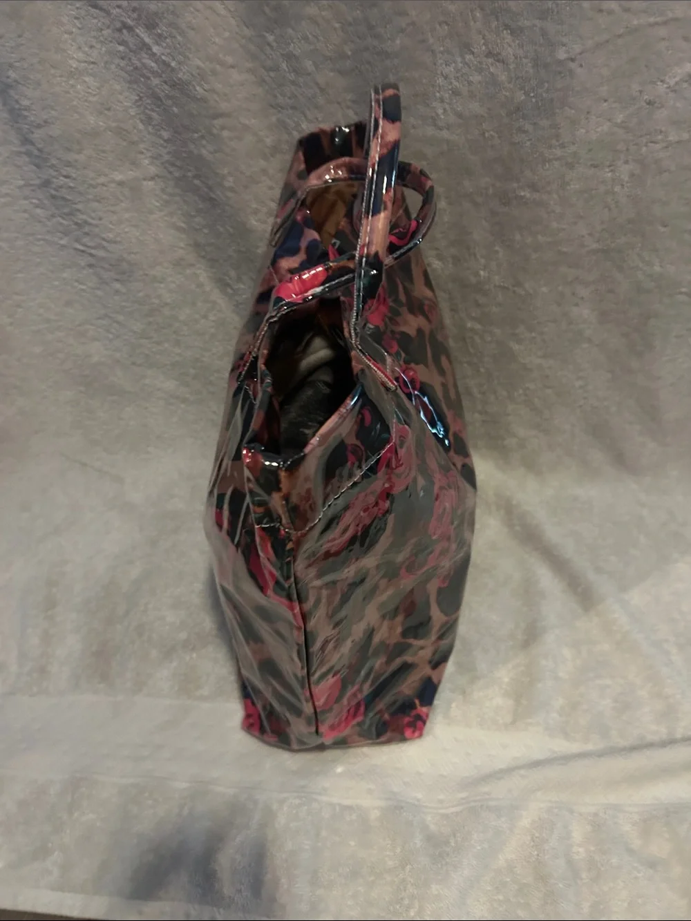 Floral Rose & Leopard Print Tote Bag - Pink Roses